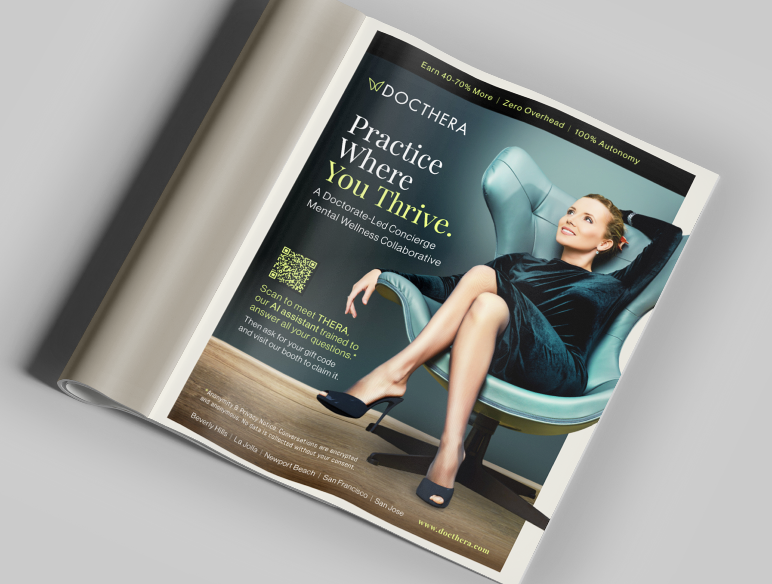 Docthera magazine advertisement