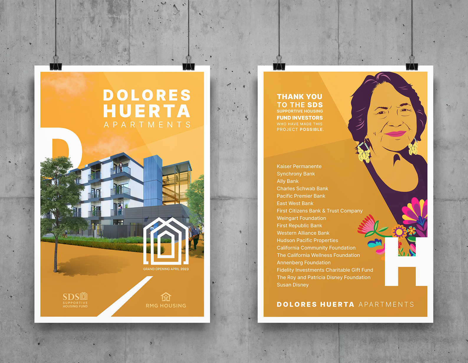 Dolores Huerta Apartments posters — SDS Supportive Housing Fund